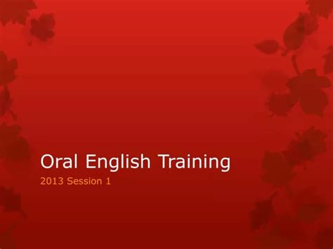 Ppt Oral English Training Powerpoint Presentation Free Download Id