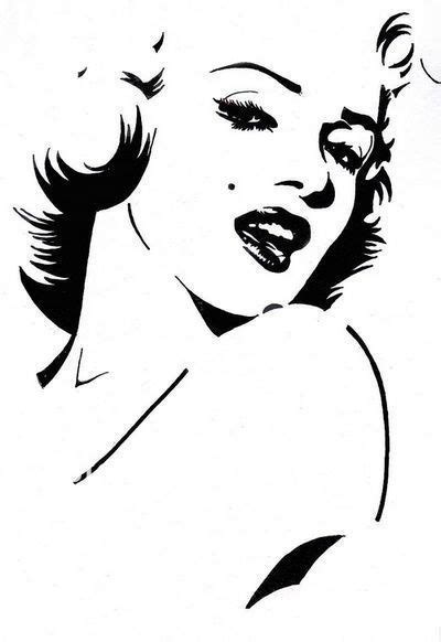 Marilyn Monroe Stencil Marilyn Monroe Drawing Marilyn Monroe Pop Art