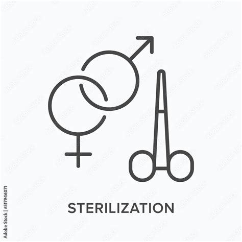 Sterilization Flat Line Icon Vector Outline Illustration Of Forceps