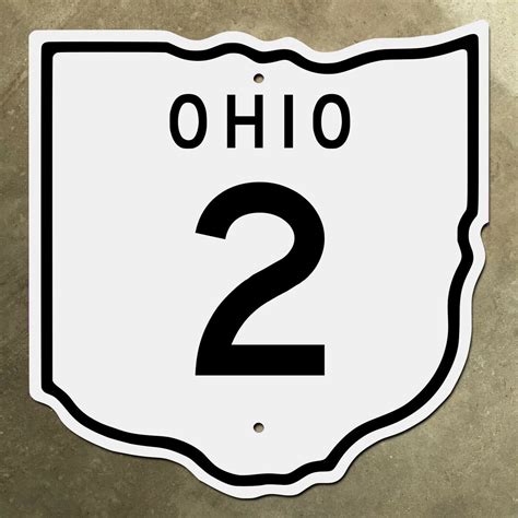 Ohio State Route 2 Highway Marker Road Sign Cleveland Toledo Etsy