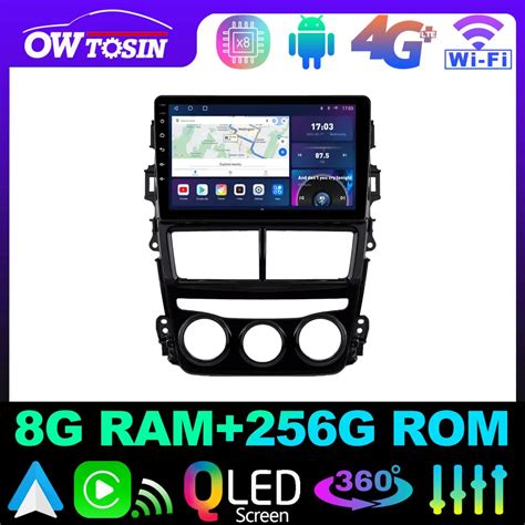 Owtosin QLED 1280 720P Android 12 8G 128G Car Radio Multimedia GPS