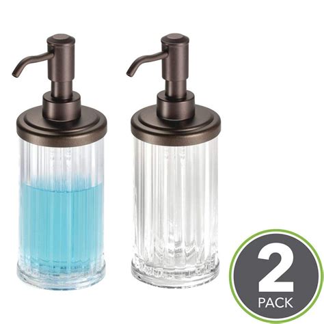 MDesign Fluted Plastic Refillable Liquid Soap Dispenser Pump Bottle For