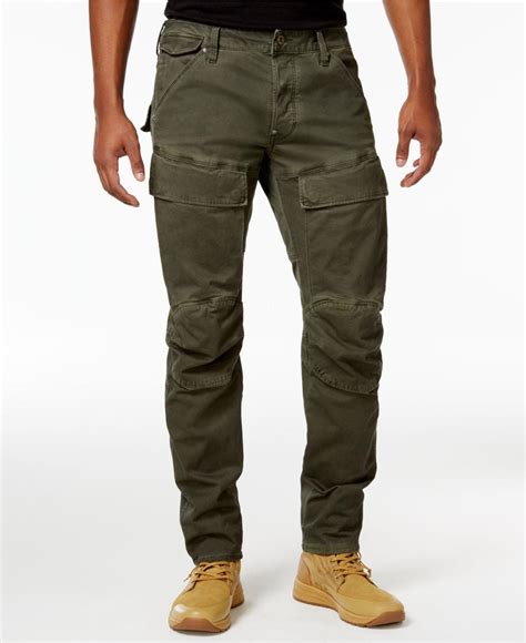 G Star Raw Mens 5620 Air Defense 3d Slim Fit Cargo Pants In Green For