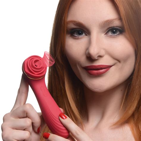 Passion Petals 10x Silicone Suction Rose Vibrator Red My Sex Toy