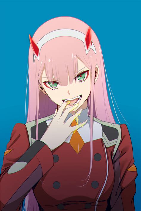 Zero two from anime : zero two (darling in the franxx) drawn by giba_(out-low ...
