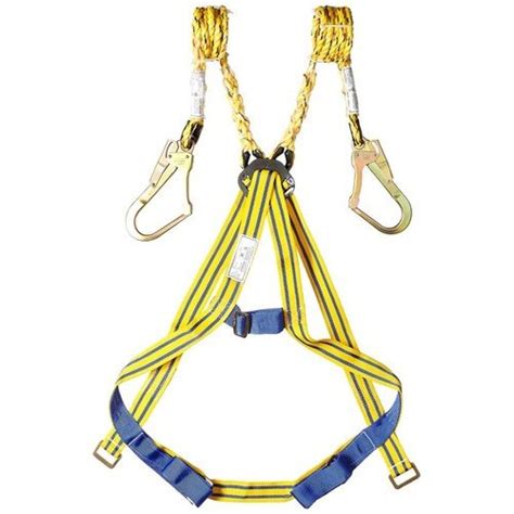 Full Body Harness 2mtr Pp Double Lanyard With Pn 131 Hook Isi
