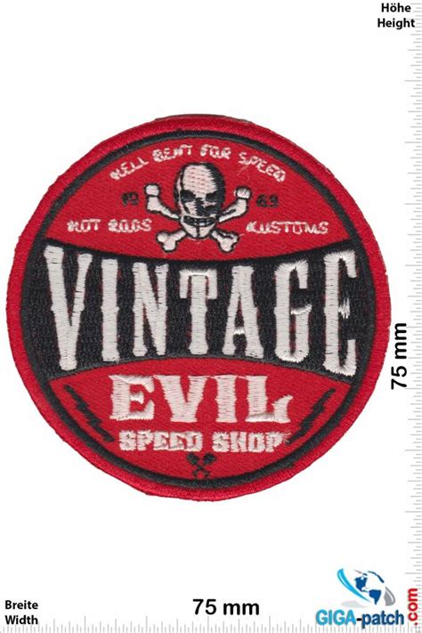 Evil Speed Shop Patches Back Patch Patch Sleutelhangers Stickers