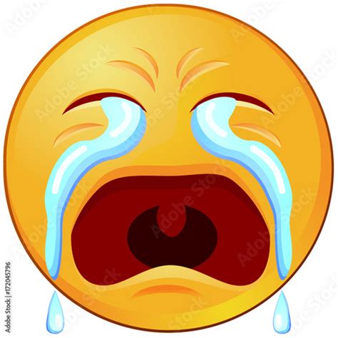 Crying Or Sad Emoji Or Emoticon Vector Image Stock Vector Adobe Stock