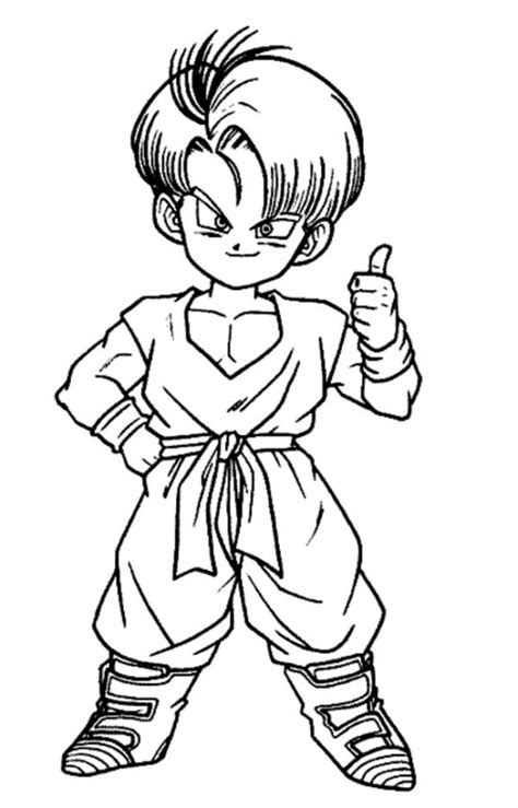 Let them now interact with goku and other characters along with a riot of colors. Dragon Ball Z Trunks Coloring Pages at GetColorings.com | Free printable colorings pages to ...