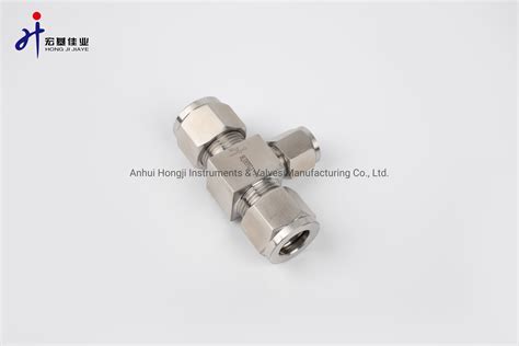 Double Ferrules Stainless Steel Forged Reducing Tee Type Tube Fittings China Pipe Fitting And