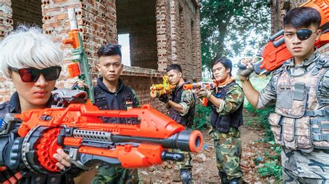 Banana Nerf War White Warriors Nerf Guns Fight Criminal Group High