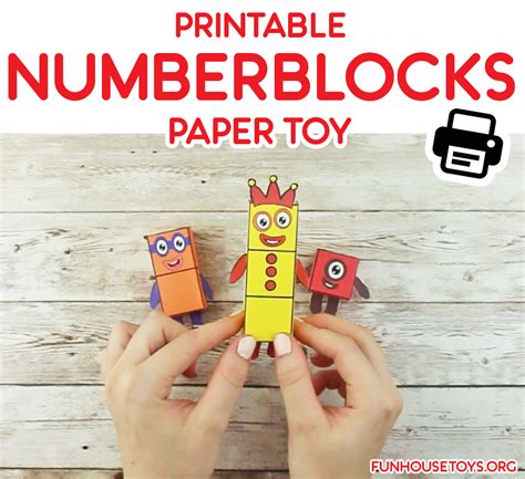 Printable Numberblocks Paper Toy Paper Toys Paper Toy Printable