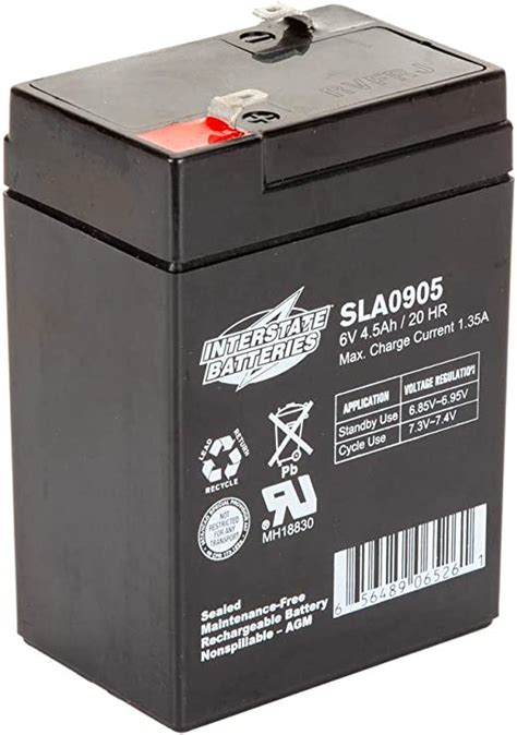 Interstate Batteries 6v 45ah Sealed Lead Acid Sla Battery Agm