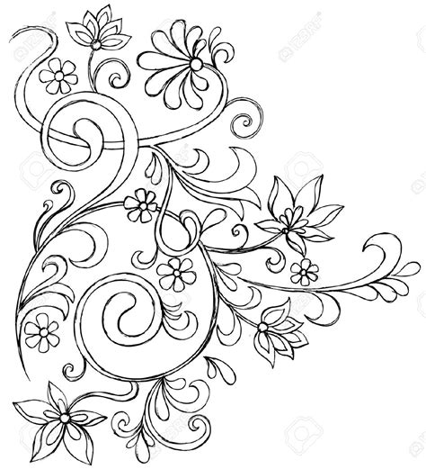 Flower Vine Drawing At Explore Collection Of