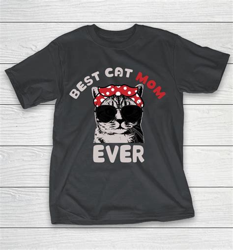 Funny Cat Best Cat Mom Ever Meow With My Cat Tee For Women Shirts Woopytee