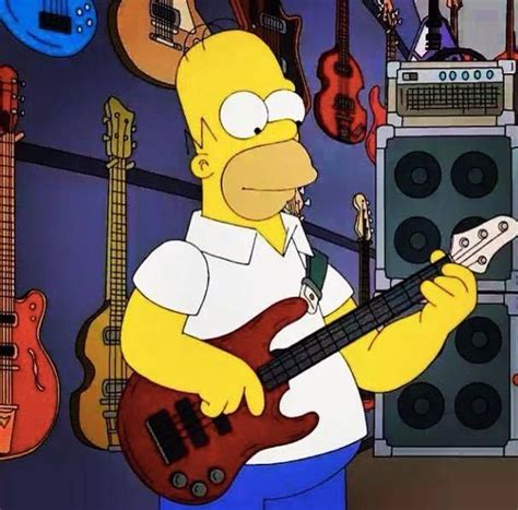Homer Simpson Plays Bass Bass Guitar Funny Bass Funny Guitar