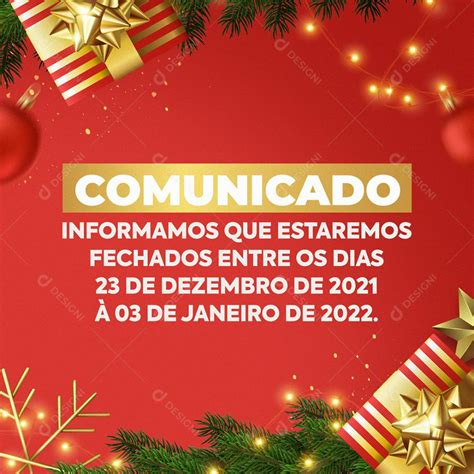 Post Natal Comunicado Social Media PSD Editável download Designi