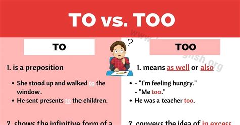To Vs Too How To Use Too Vs To Correctly Love English