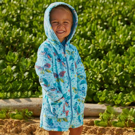 Girls Hooded Terry Beach Cover Up Uv Skinz®