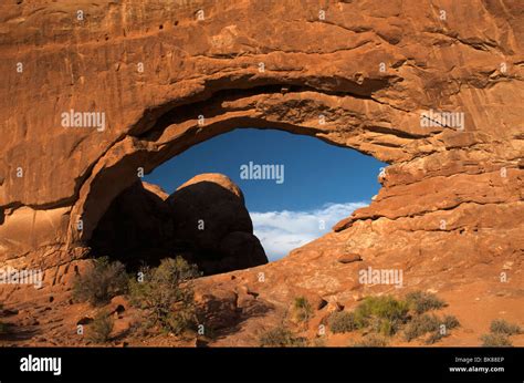 North Window Arches National Park Utah Usa Stock Photo Alamy