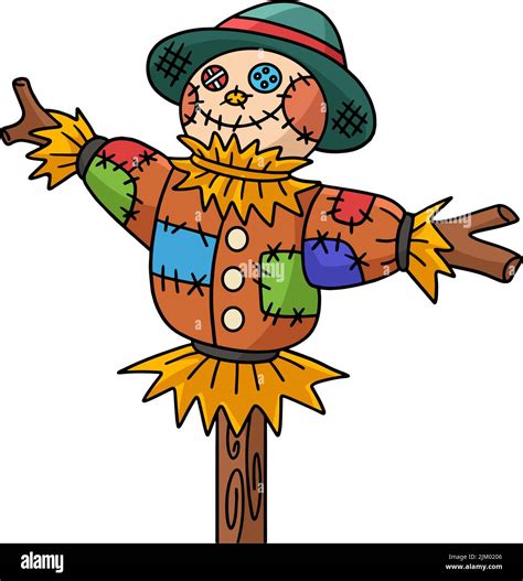 Scarecrow Stock Cartoon Colored Clipart Stock Vector Image And Art Alamy