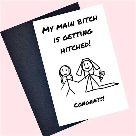 Funny Marriage Congratulations Card Best Friend Getting Etsy