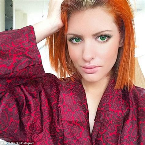 Gabi Grecko Shows Off Her Newly Dyed Flame Coloured Auburn Hair Daily