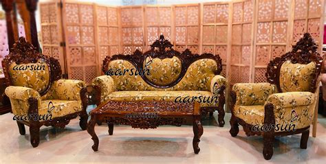 Colonial Style Sofa Set In Sheesham Wood Yt 319