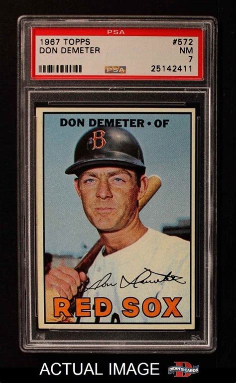 1967 Topps 572 Don Demeter Red Sox Psa 7 A4229