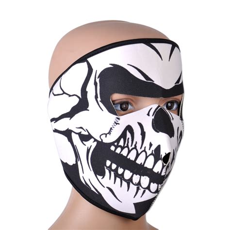 Skull Skeleton Full Face Mask Neoprene Reversible Motorcycle Ski Snow