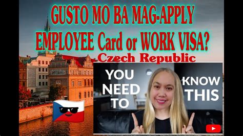 Employee Cardwork Visa To Czech Republic Youtube