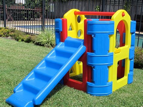 Kids Outdoor Play Gym With Stepsslide And Water Spray Bar Melbourne
