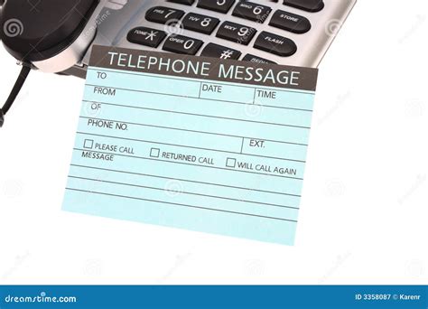 Telephone Message Royalty Free Stock Photography Image 3358087