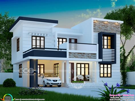 1748 Square Feet Modern 4 Bedroom House Plan Kerala Home Design