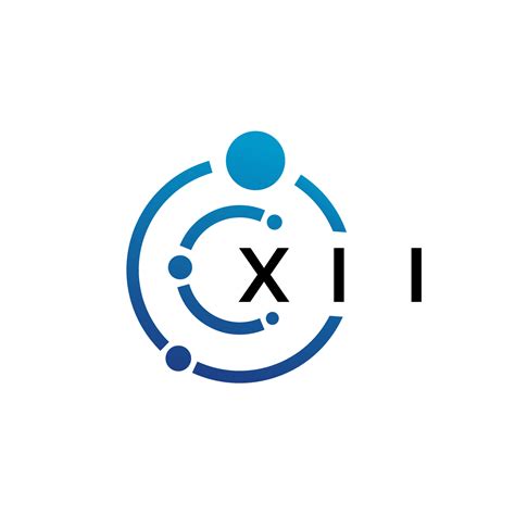 Xii Letter Technology Logo Design On White Background Xii Creative