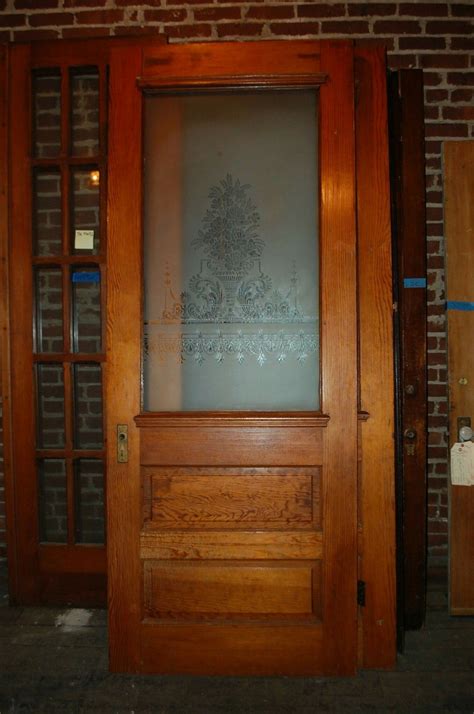 Etched Glass Windows Etched Glass Door Beveled Glass Glass Doors Antique Door Hardware