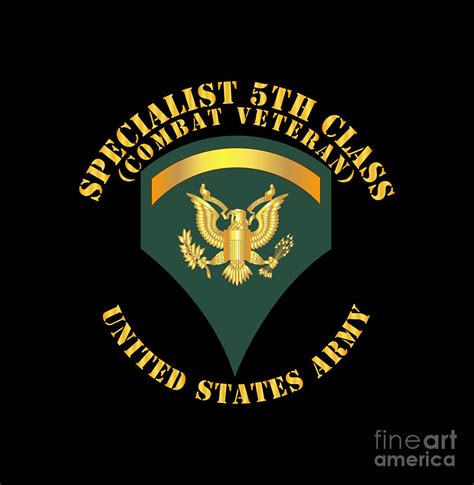 Army Specialist 5th Class Sp5 Combat Veteran V1 Digital Art By