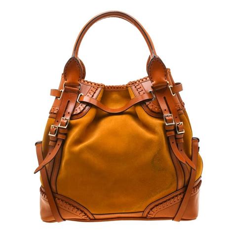 Burberry Tan Suedeleather Tote For Sale At 1stdibs