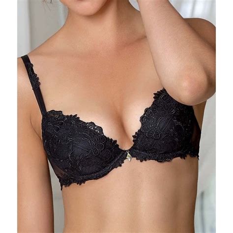 Dressing Floral Black Lightly Padded Push Up Bra For Her From The