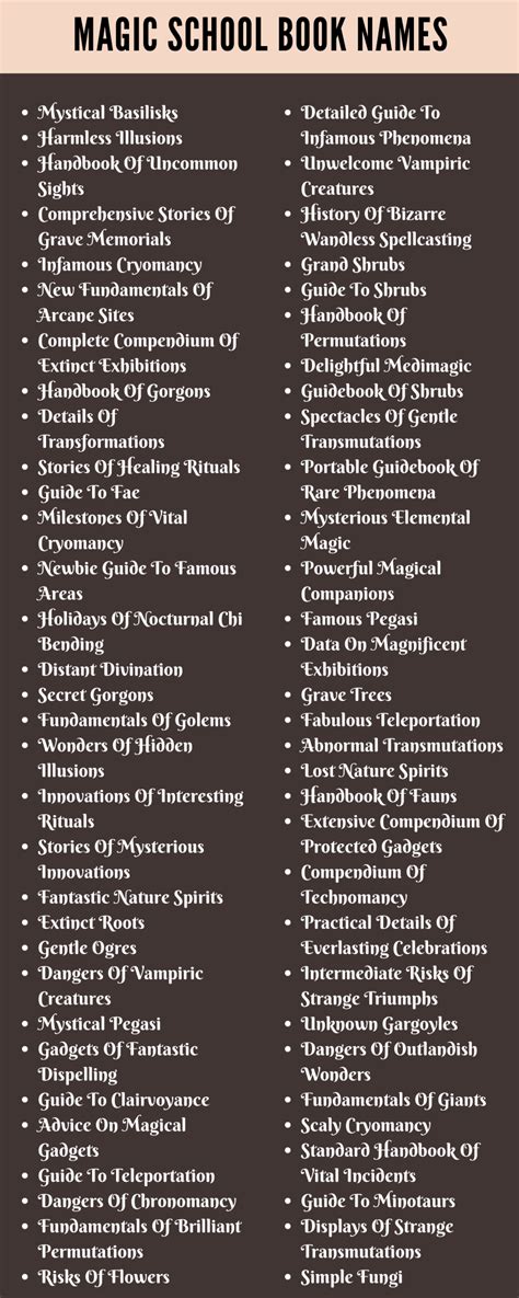 400 Best Magic School Book Names That You Can Use