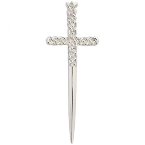 Celtic Knot Sword Design Chrome Kilt Pin Kilt Society™