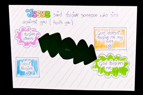 Diy Bible Crafts Forgiveness Printable Template Interactive Etsy
