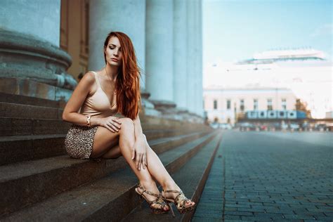 Wallpaper Women Redhead Model Sitting Dress Fashion Supermodel Beauty Woman Leg