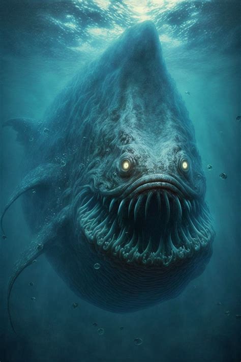Scary Sea Creatures Deep Sea Creatures Mythical Creatures Art