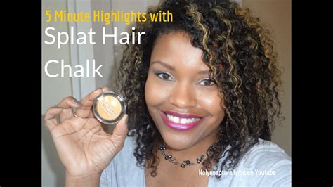 While it is possible to purchase chalk especially produced for hair, sidewalk chalk will do the job just as well, as shown in this article. Easy Blonde Hair Highlights | Splat Hair Chalk Sun - YouTube