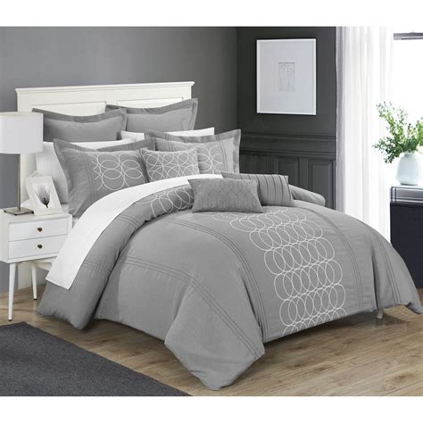 Chic Home Moderna 8 Piece Comforter Set Comforter Sets Grey