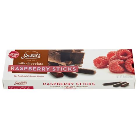 Sweets Chocolate Covered Raspberry Sticks Raspberry
