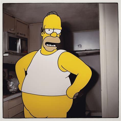Krea Ai Man That Looks Like Homer Simpson In Real Life Re