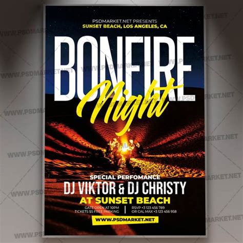 Download Bonfire Night Template Flyer Psd Psdmarket