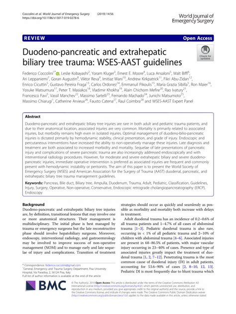 Pdf Duodeno Pancreatic And Extrahepatic Biliary Tree Trauma Dokumen Tips